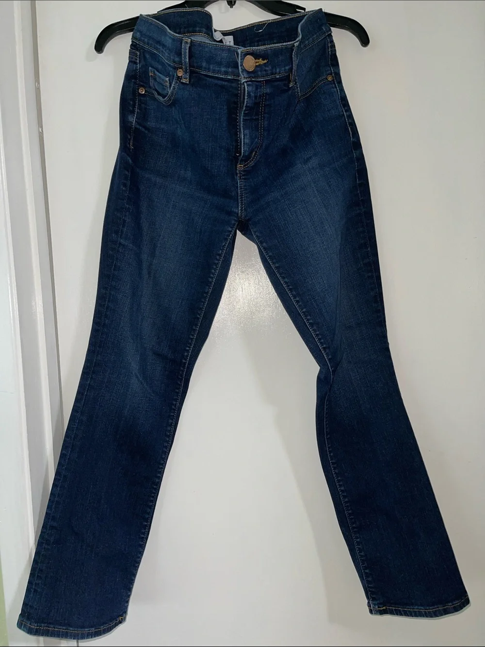 Loft Women's Dark Blue Flare Jeans - Classic Flared Leg